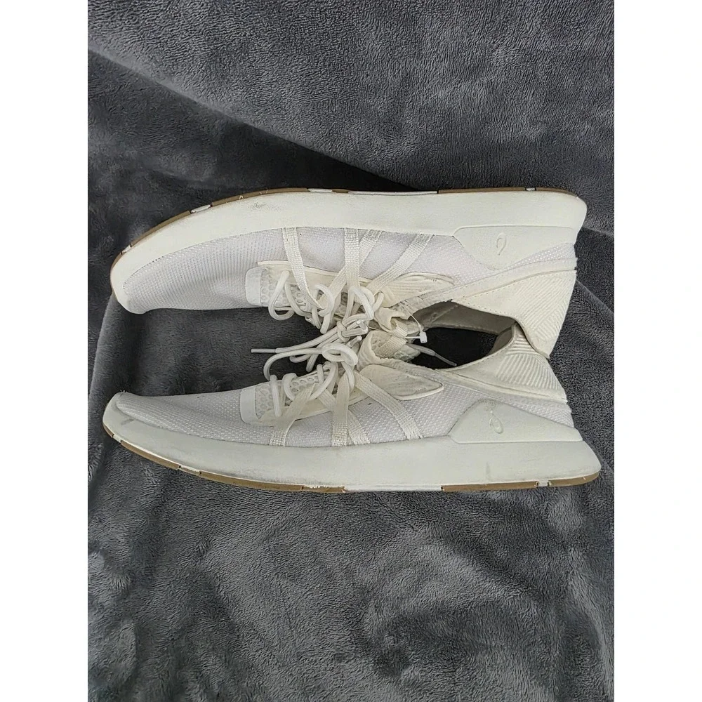 OluKai Holo Shoes Mens Size 12 White Mesh Low Top Athletic Sneakers 10513-WBWB